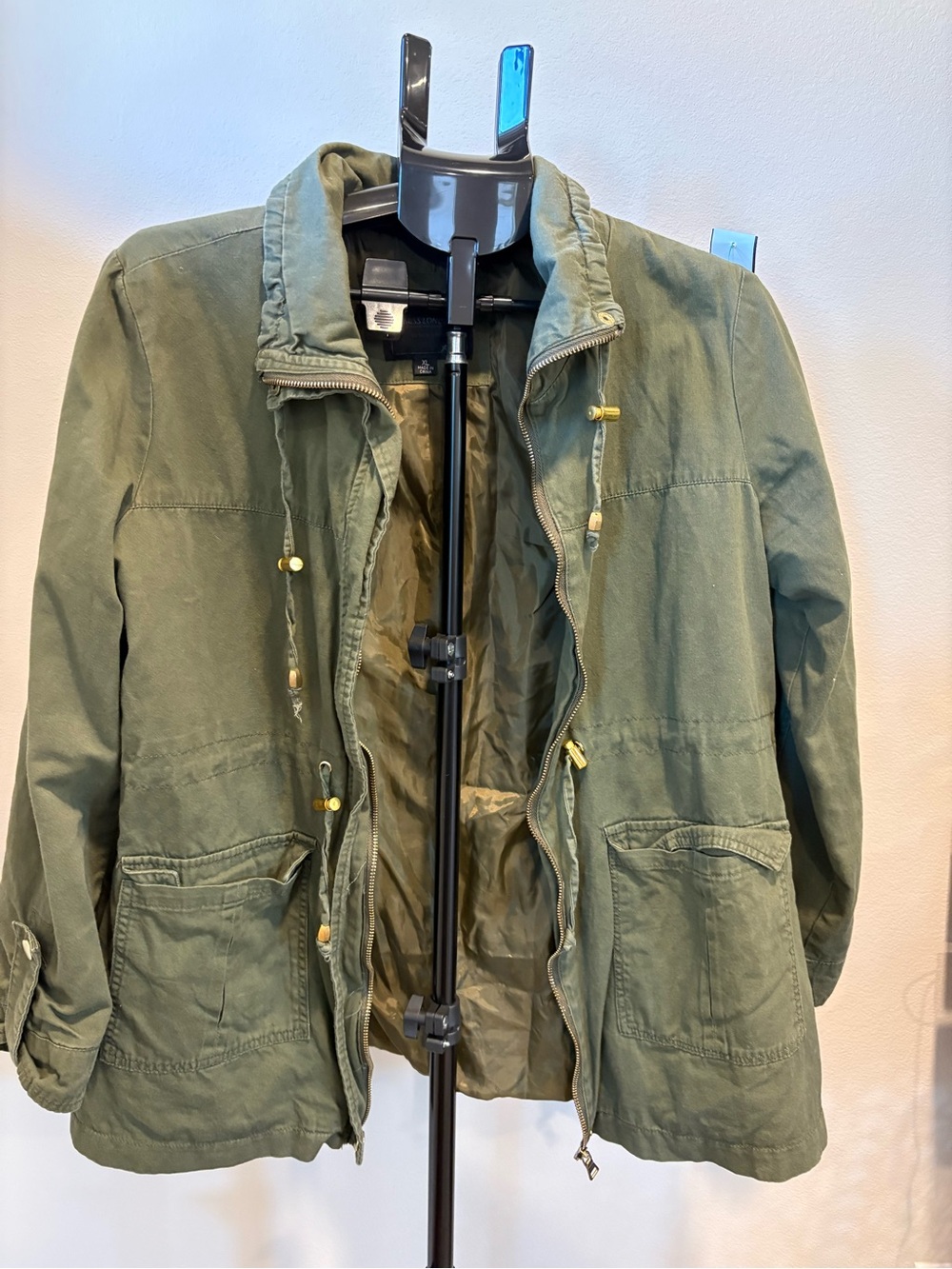 Miss London Olive Green Military Field Jacket
